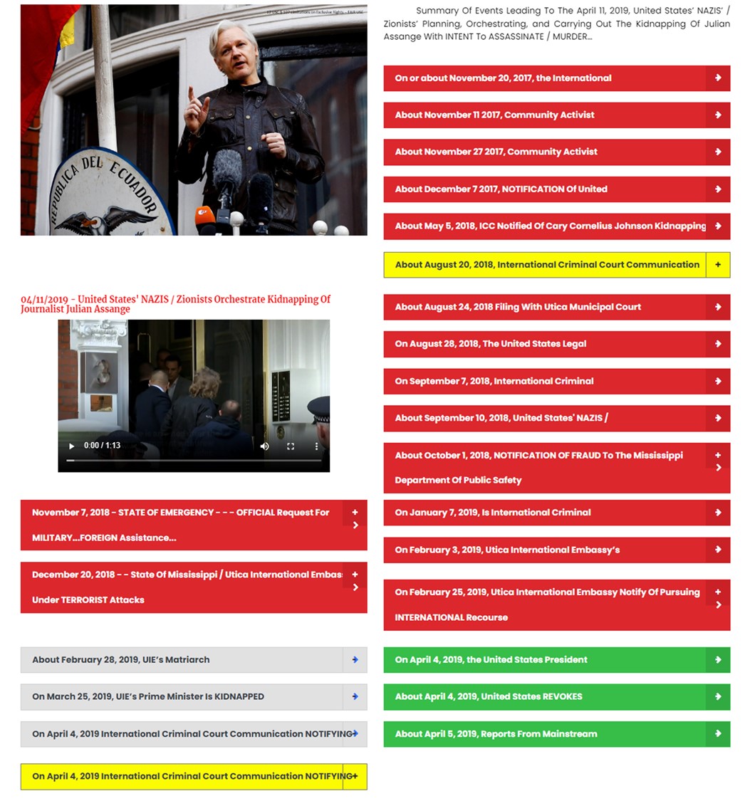 UIE PAPER Trail Prime Minister Newsome and Julian Assange KIDNAPPIG
