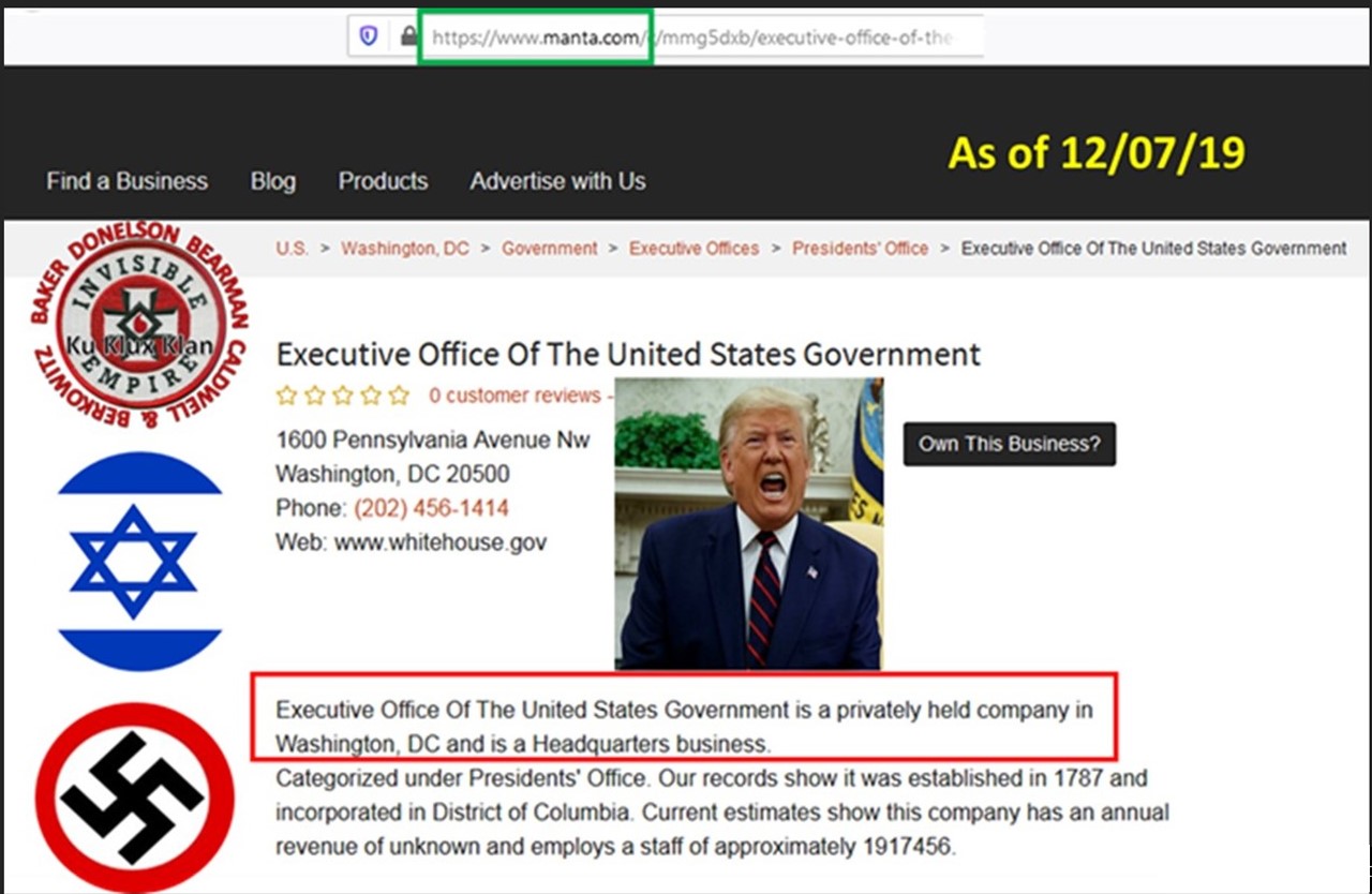 EXECUTIVE Office United States PRIVATELY Held Company
