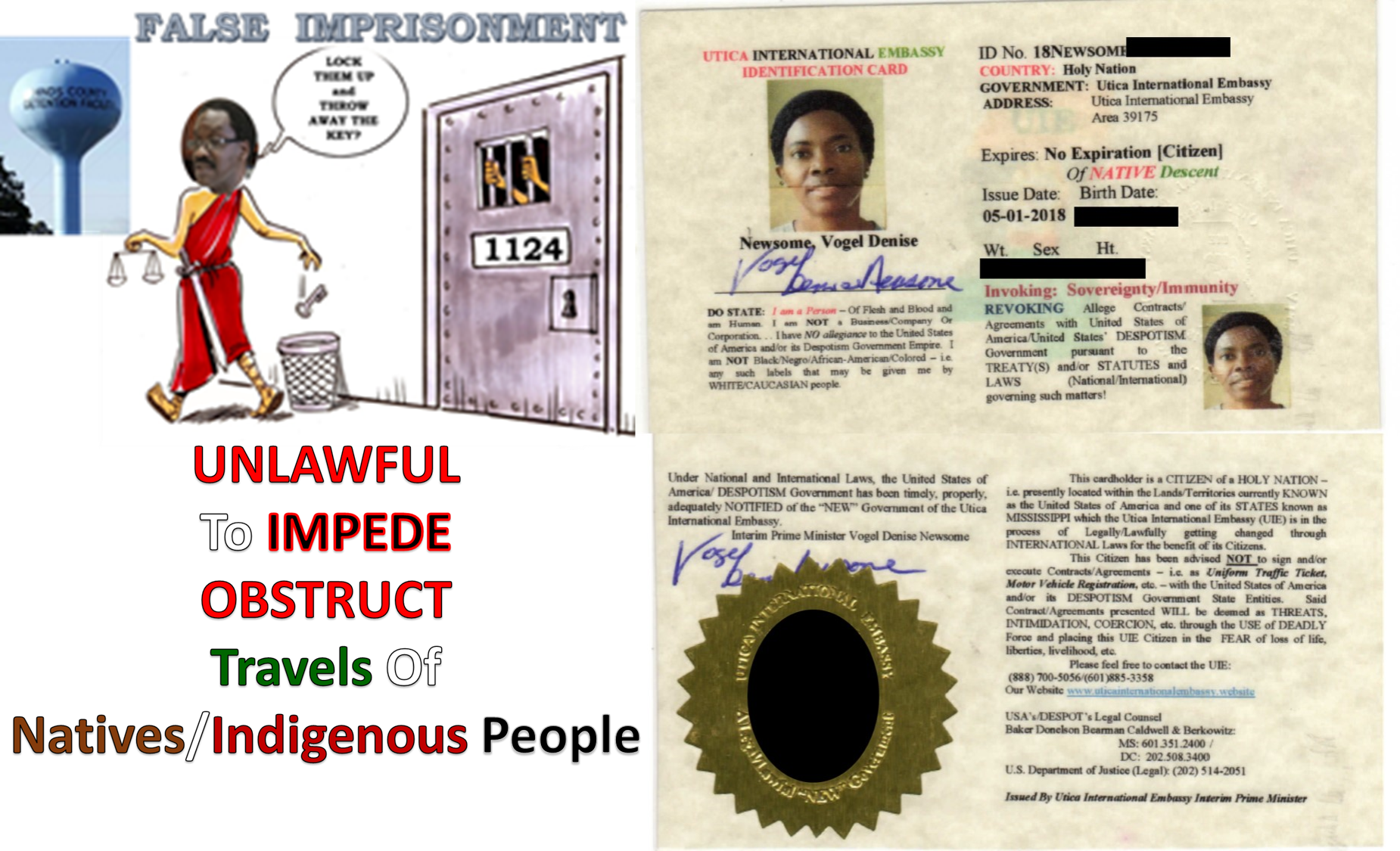 FALSE Imprisonment Of Natives INDIGENOUS People